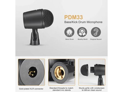 Комплект барабанных микрофонов Phenyx Pro PTD-10 black