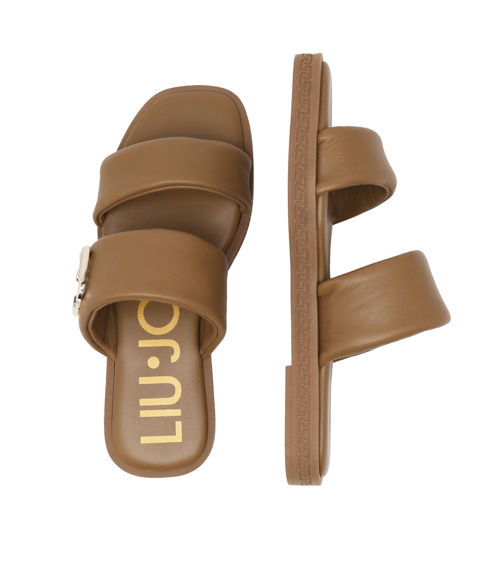 Шлепанцы кожаные iman 01 Liu Jo - коричневый(SA4113 P0062)