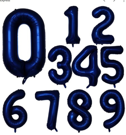 Цифра 5 синий е76