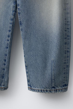 ZARA ДЖИНСЫ СВОБОДНОГО КРОЯ, ГОЛУБОЙ