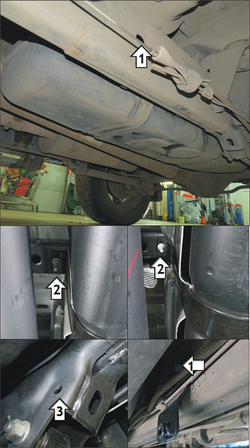Защита Топл. бака. 5 мм, Алюминий. для Dodge Ram 1500 2009-2015, Dodge Ram 1500 2015-2018 MOTODOR.32903