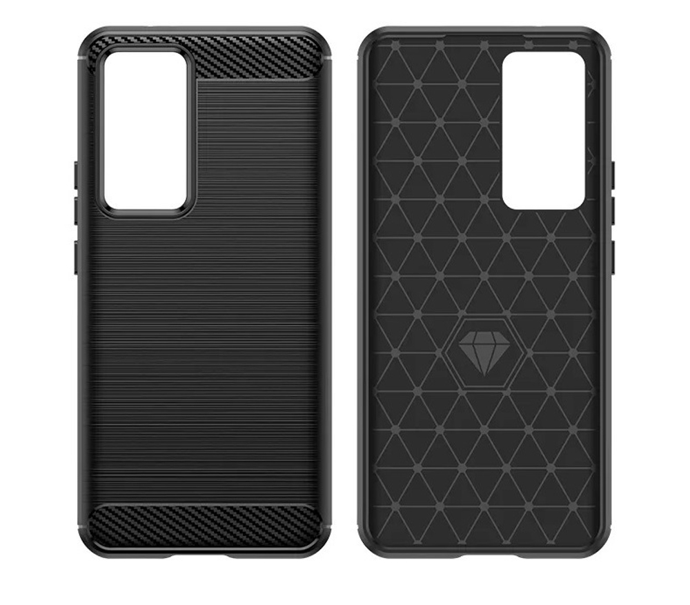 Мягкий защитный чехол для Xiaomi Mi 12T и Mi 12T Pro, серии Carbon (в стиле карбон) от Caseport