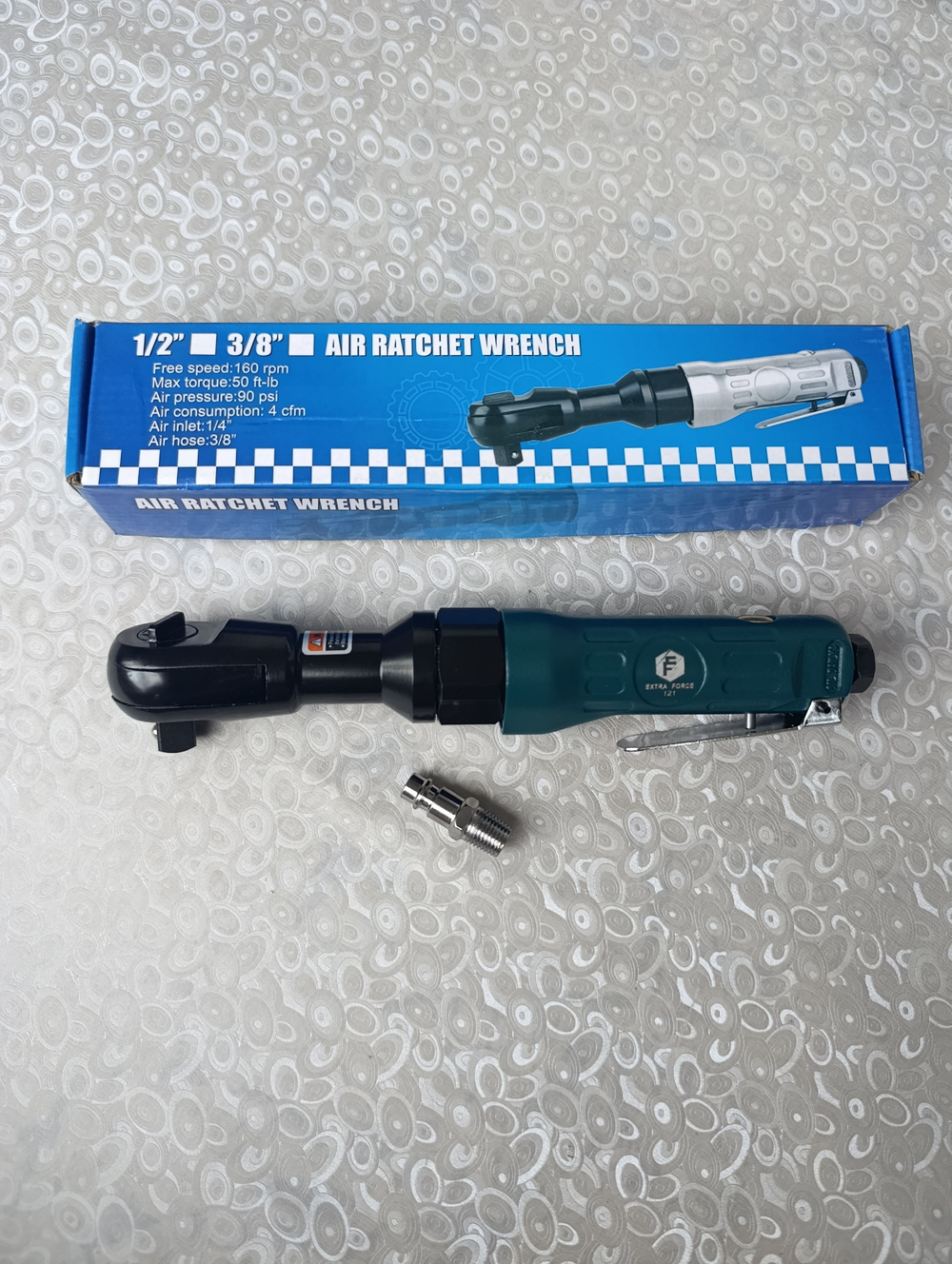 Пневмотрещотка усиленная 1/2", 160 об/мин.