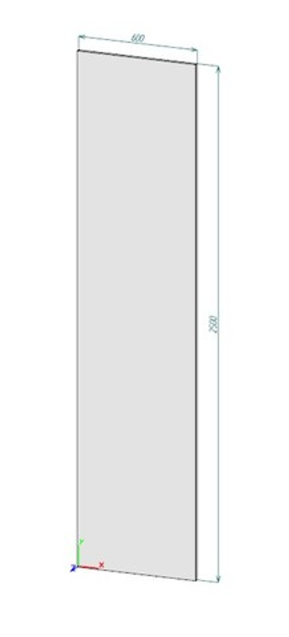 Накладная боковина 250x60 см (Белая)