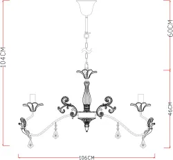 Подвесная люстра Arte Lamp ANGELINA