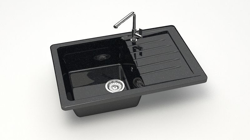 МОЙКА ГЛЯН, ЭНДИ Z16Q4 GRANIT MARRBAXX ЧЕРНЫЙ