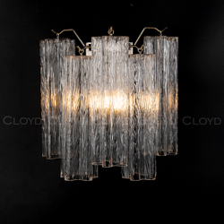 Бра Cloyd ANNO-D W1 / выс. 29 см - хром - прозрачн.стекло (арт.20469)