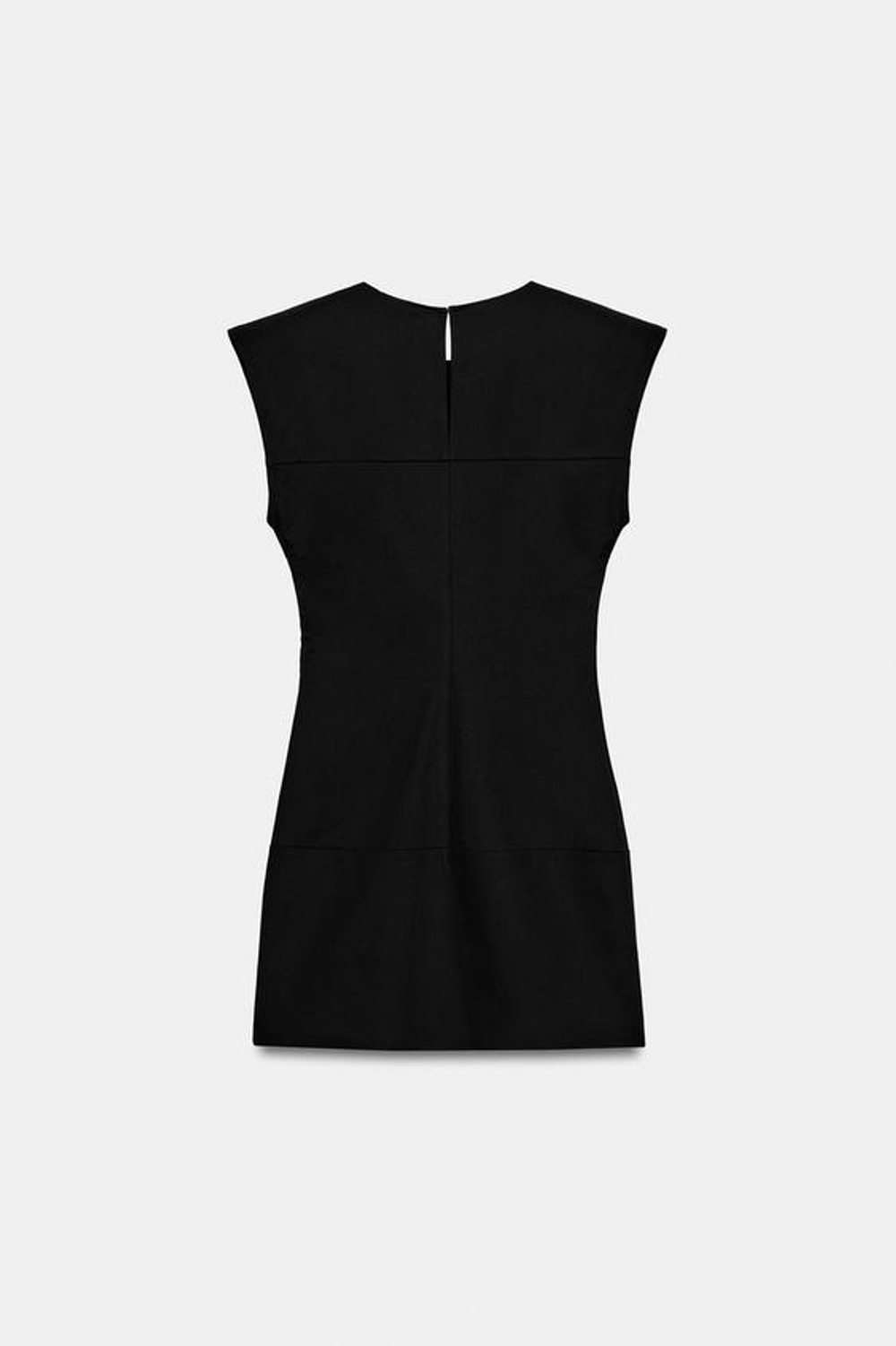 ZARA КОРОТКОЕ ПЛАТЬЕ С БРАНДЕБУРАМИ, ЧЕРНЫЙ