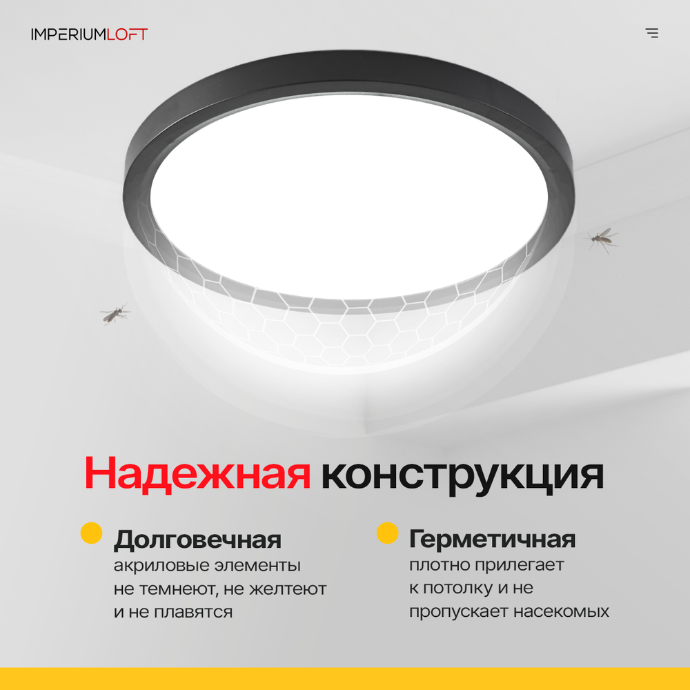 Потолочный Светильник Slim D18 Чёрный By Imperiumloft