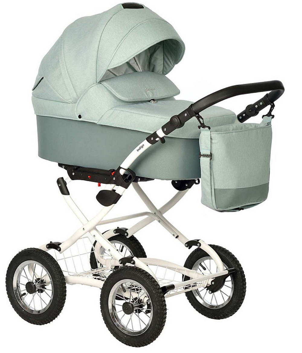 Детская коляска Indigo Barbara 21 Classic 3 в 1 с автокреслом Avionaut Cosmo Ba02 шалфей