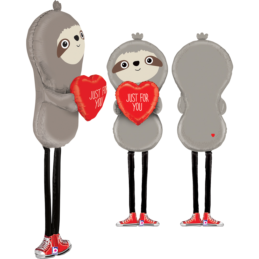 Ходячий шар "Ленивец с сердцем для тебя"