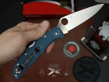 Складной нож Spyderco Endura 4 10FPK390 c клинком из стали Bohler K390 Microclean, рукоять FRN
