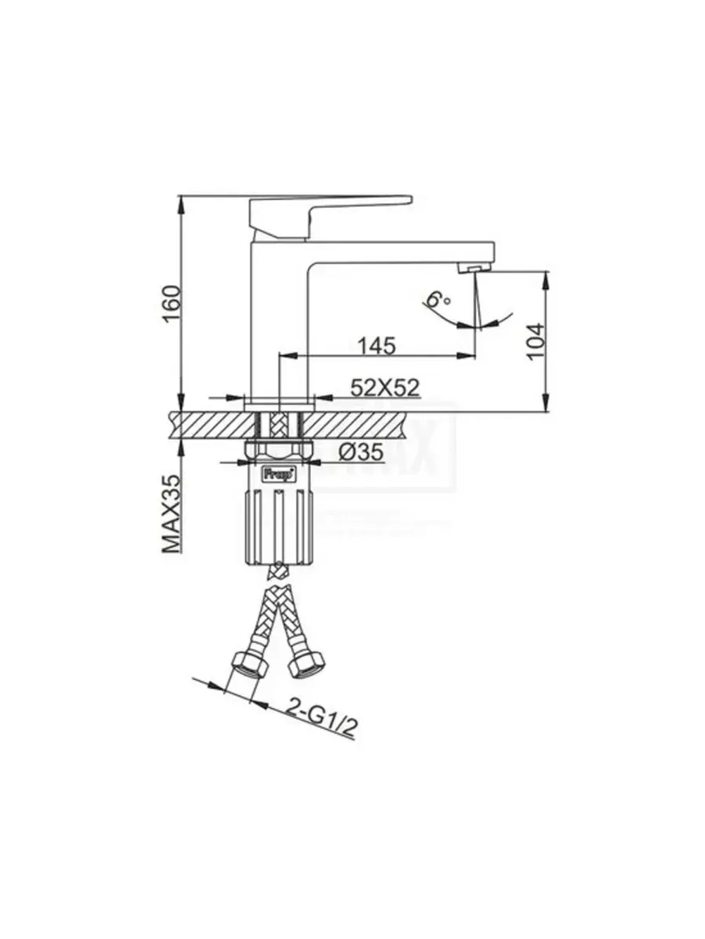 Смеситель для раковины FRAP F1091