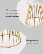 Стол обеденный Ливерпуль 110*110 белый мрамор