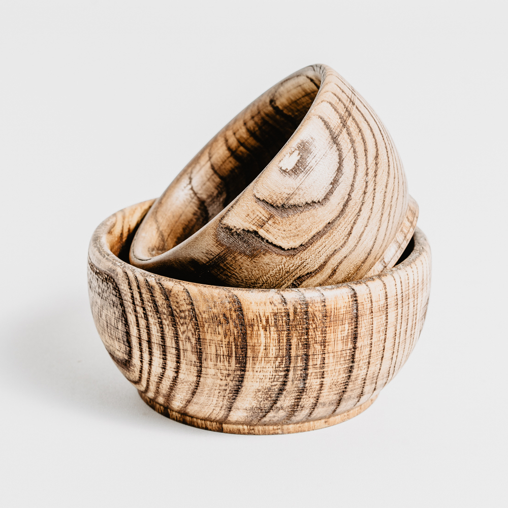 Набор из двух деревянных чаш Art of Siberia из сибирского вяза 12,5 см и 10,3 см. TN39