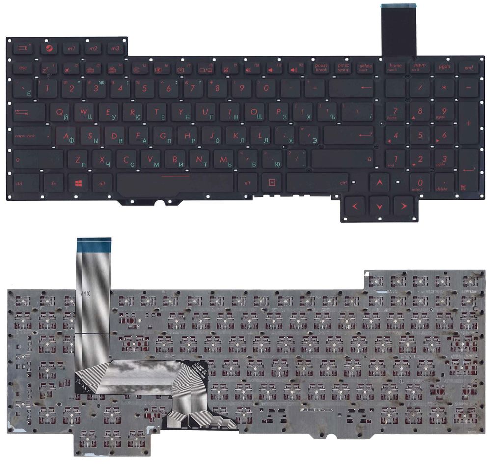 Клавиатура для ноутбука Asus G751, G752 Series (черная с подсветкой) ZM29-014600
