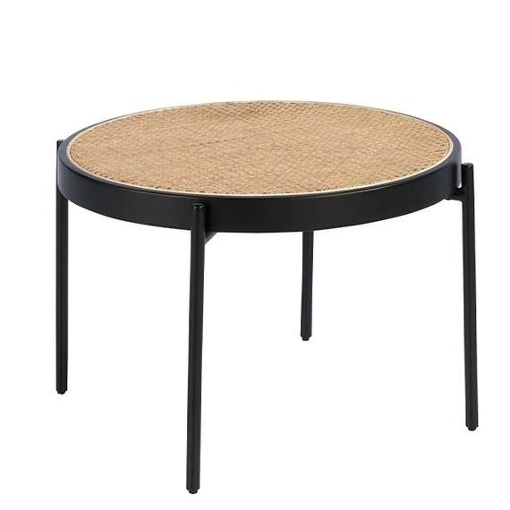 Журнальный столик Angel Cerda 2111 из ротанга и стали