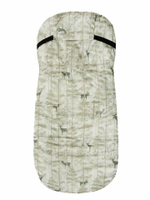 Конверт зимний меховой AMAROBABY Snowy Baby Олени, бежевый, 105 см.