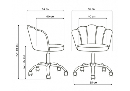 Офисное кресло Woodville Bud grey, ножки хром