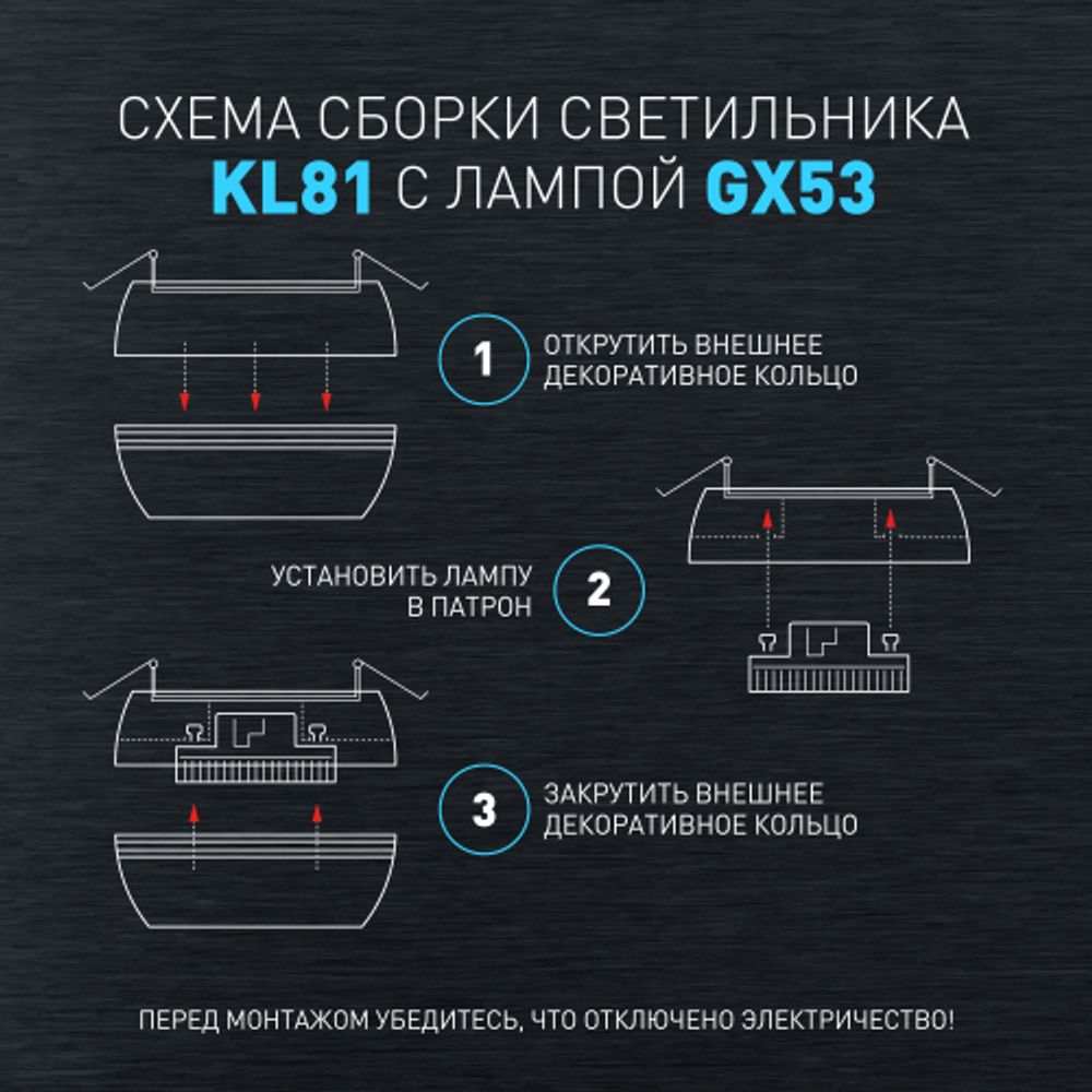 Встраиваемый светильник под лампу GX53 ЭРА KL81 WH/GD белый/золото
