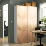 Комбинация для хранения - IKEA BESTÅ/BESTA /БЕСТА/БЕСТО ИКЕА, 120x42x193 см, коричневый,