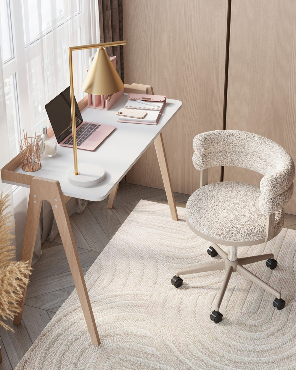 Стул офисный Ponty светло-серый серые ножки