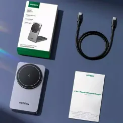 Ugreen W528 2-in-1 Wireless Charger for Iphone 7.5W, AirPods Grey