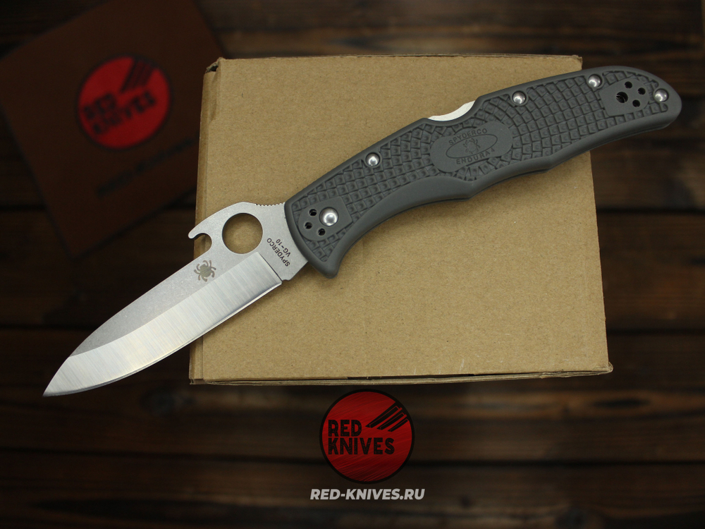 Нож Spyderco Endura 4 Emerson Wave - рук. серая (версия 2024г.) RK-500