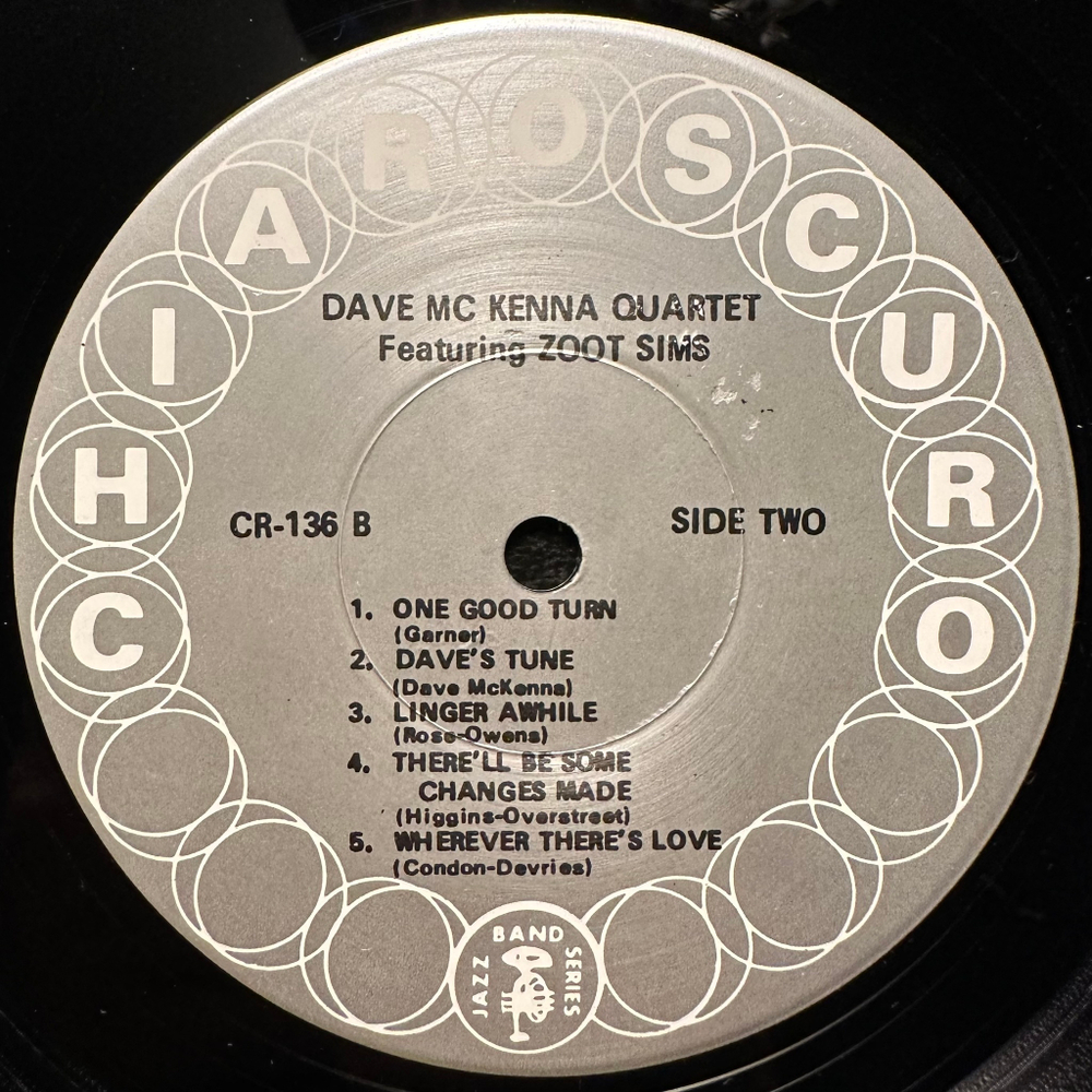 Dave McKenna Quartet Featuring Zoot Sims - Dave McKenna Quartet Featuring Zoot Sims (США 1974г.)