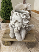 Кашпо декоративное "Ангел" 20x16x20 см из бетона от CAMPO Home & Garden