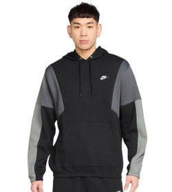 Теннисный костюм Nike Sportswear Club Fleece Hooded - black/light smoke grey/smoke grey/white