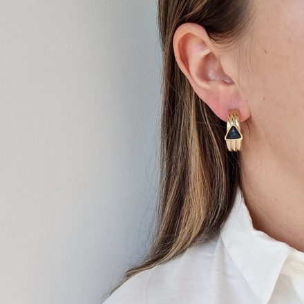 Серьги Swarovski с синими кристаллами