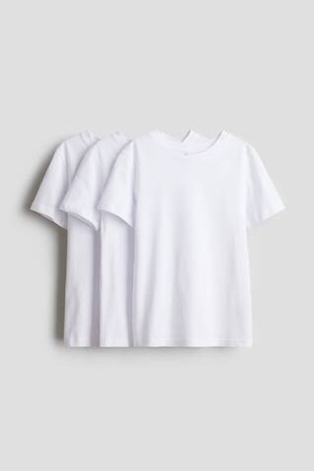 H&M Набор из трех футболок, белый