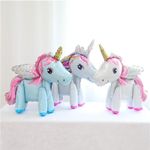 Шар 3D (23"/58 см) Фигура, Единорог с крыльями, Ярко-розовый, 1 шт. в упак.