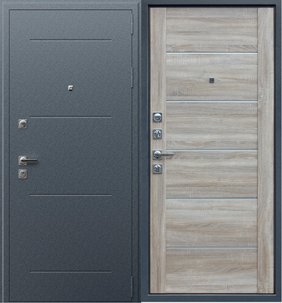 Стальная дверь «Техно XN 99» Дуб сонома светлый