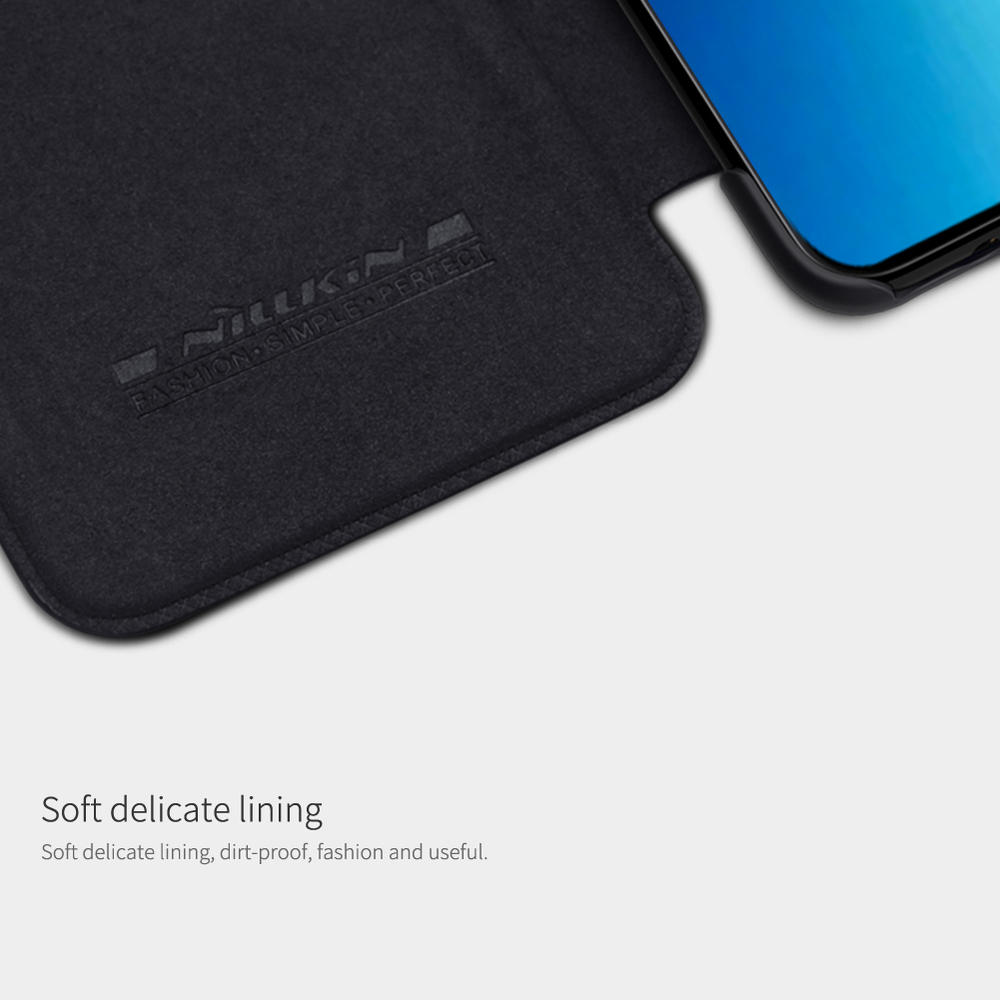 Кожаный чехол книжка от Nillkin для смартфона Xiaomi 12 Lite 5G, серия Qin Leather
