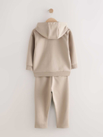 Толстовка на молнии с капюшоном и спортивные брюки в комплекте для мальчика Next AA8-116, Песочный