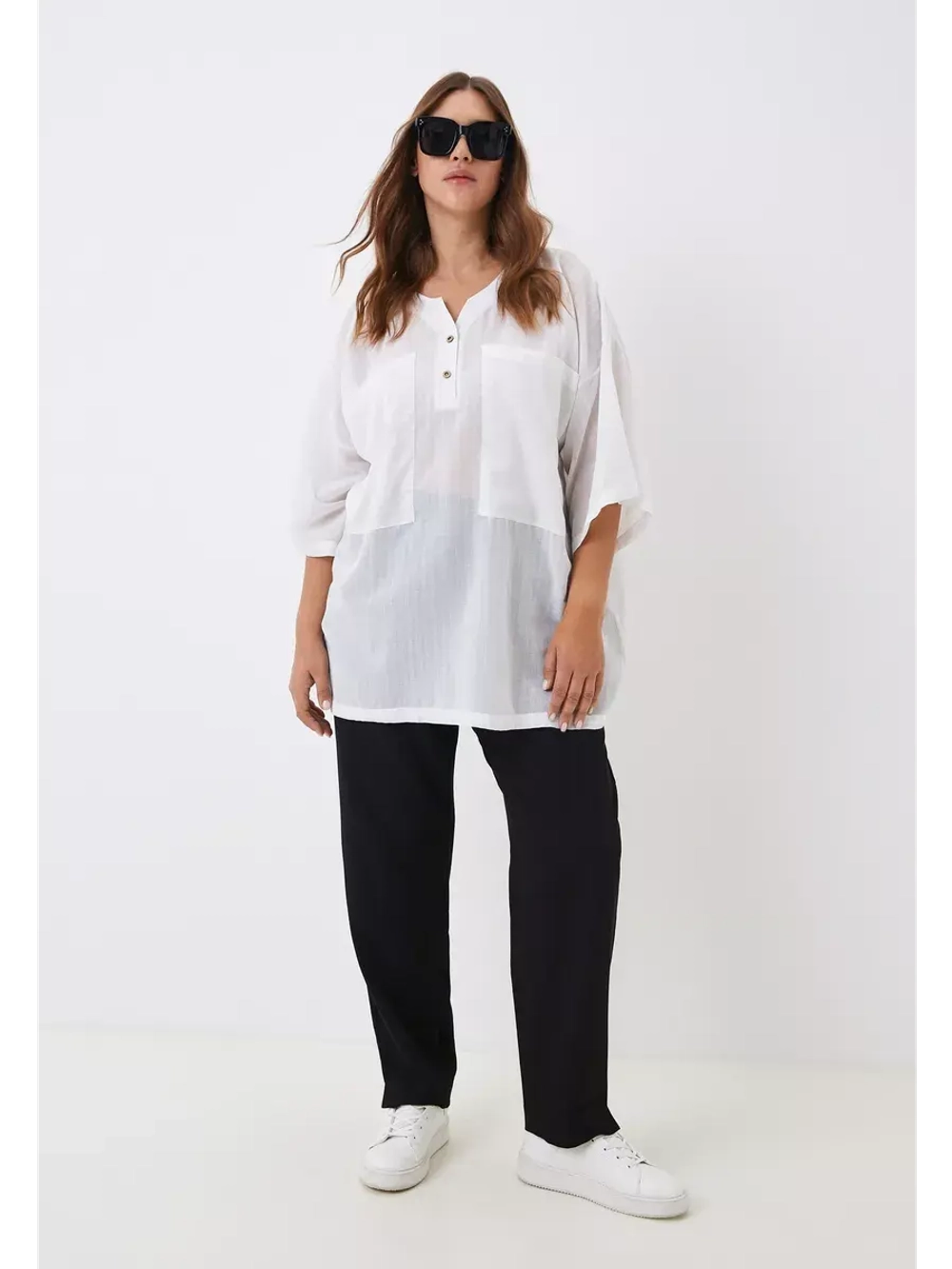 Блузка хлопковая оверсайз