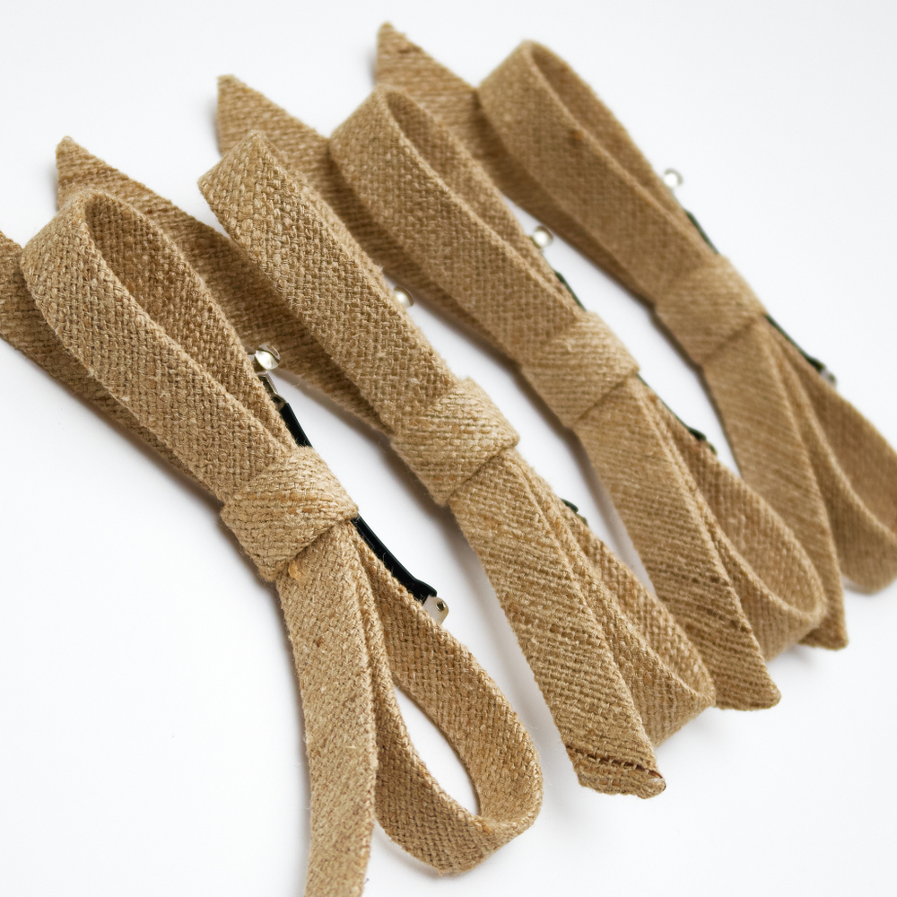 Бант "Стрекоза" льняной