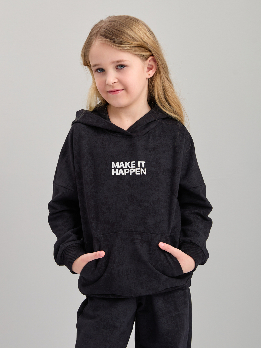 Детский костюм с брюками дКБ-32/варенка-черный-п