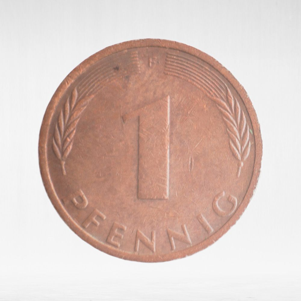Germany, 1 Pfennig, 1975, (Stuttgart Mint - "F"), VF