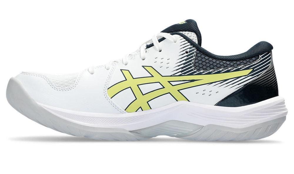 Мужские кроссовки для бадминтона/сквоша Asics Beyond FF - white/glow yellow