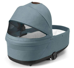 Коляска Cybex Balios S Lux TPE complete Aton S2 Moon Black Base One 4 в 1 Stormy Blue с дождевиками