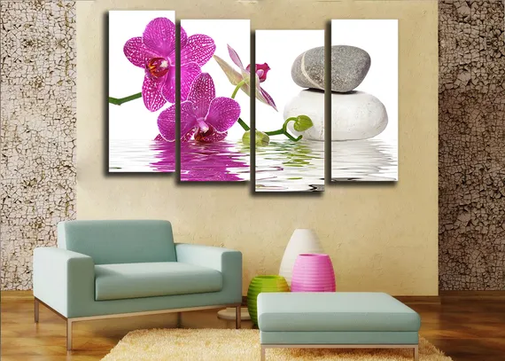 Модульная картина "Орхидея в воде"