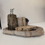 Набор из окаменелого дерева 4 предм Fossil Set NF-63074 поднос 29см*36см