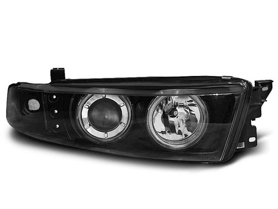 Передние фары angel eyes ccfl black для Mitsubishi Galant 8