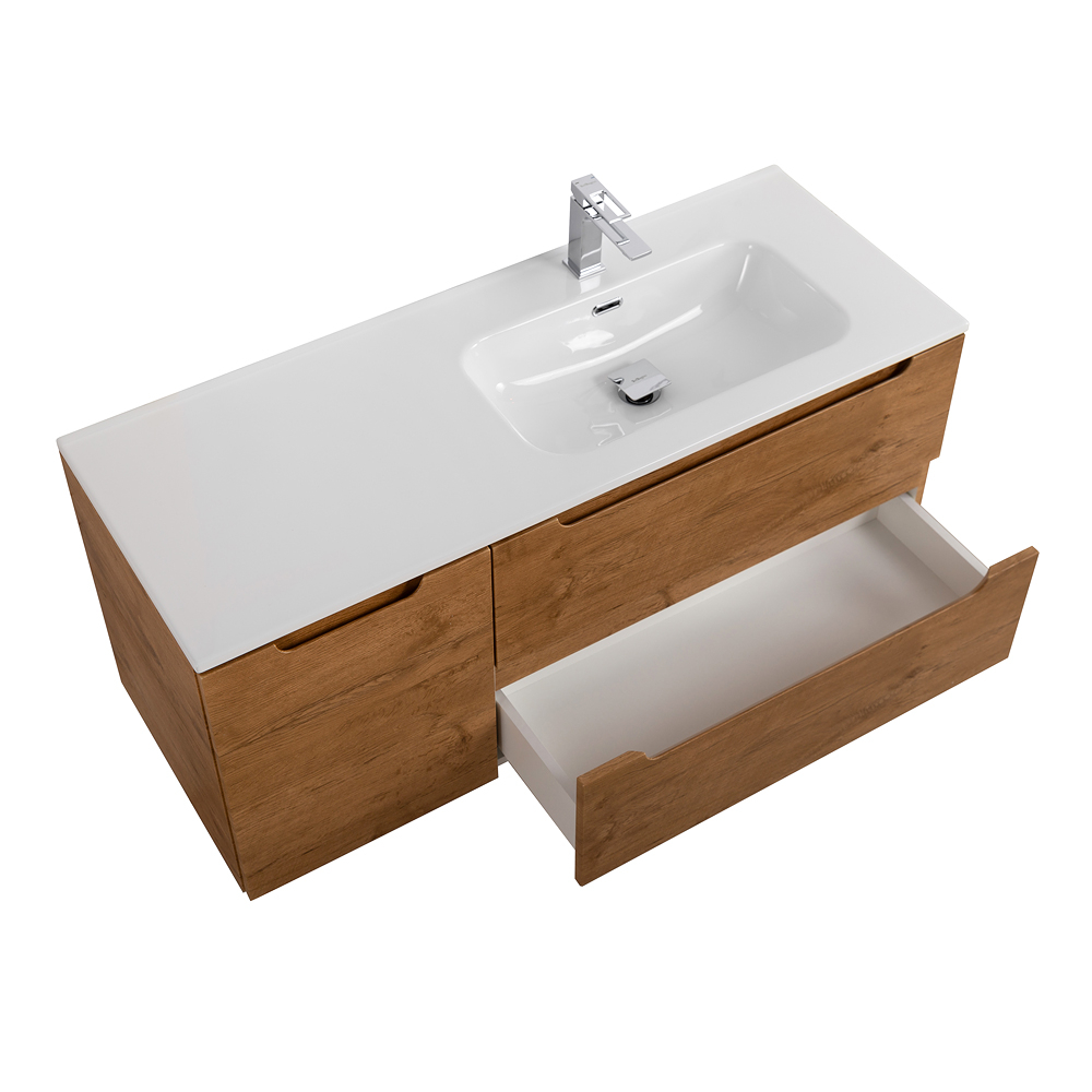 Подвесная тумба с раковиной BelBagno ETNA 120 Rovere Nature правая, ETNA-1200-2C-1A-SO-RN-R + BB1200ETL-R