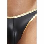 Мужские трусы слипы черные под кожу с прозрачной вставкой Cosmos Colors  LT20BG