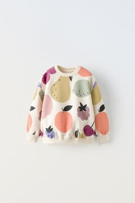 ZARA ТОЛСТОВКА С ПРИНТОМ, РАЗНОЦВЕТНЫЙ