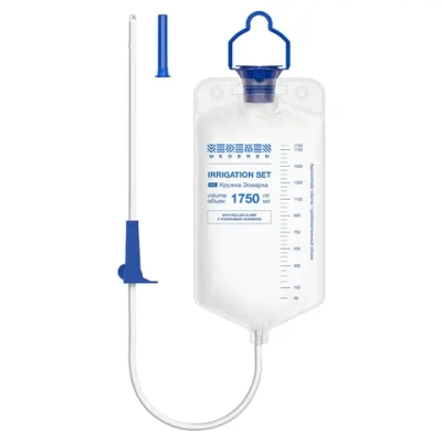 Кружка Эсмарха Mederen стерильная с роликовым зажимом 1,75 л